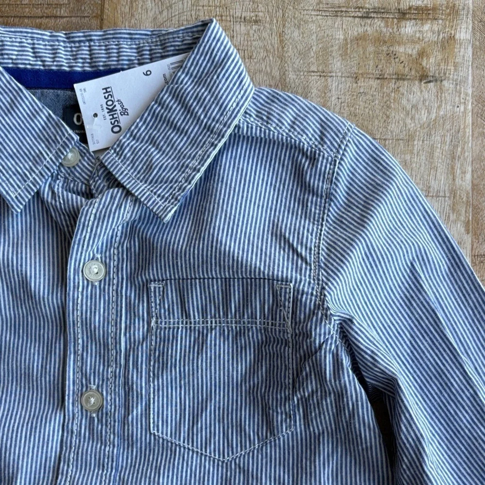 NWT Oshkosh Boys Striped Shirt size 6
